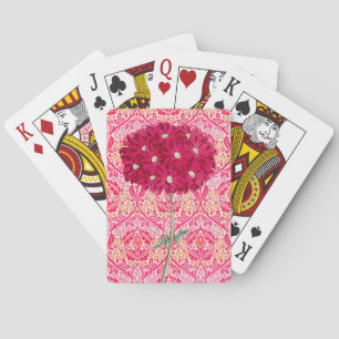 Jeu De Cartes Style vintage Fleur Magenta Hydrangea
