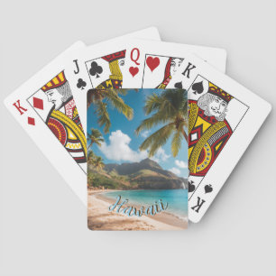 Jeu De Cartes Style Vintage Hawaïen Voyage Côte Mer Coucher de s