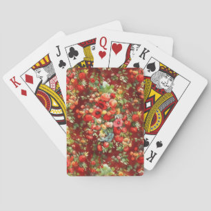 Jeu De Cartes Style vintage Joli Roses en Red Playing Cartes