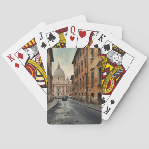 Jeu De Cartes Style Vintage Rome Voyage Aquarelle Italienne