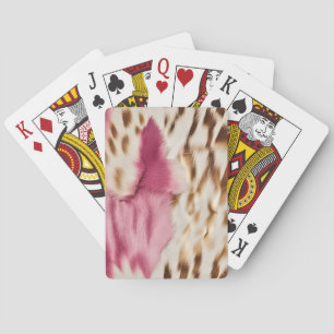 Jeu De Cartes Stylish Girly Rose White Gold Zebra