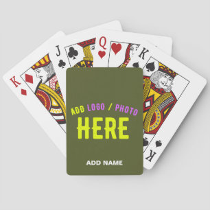 JEU DE CARTES STYLISH MODERNE ARMÉE VERT VÉRIFIÉ MARQUE