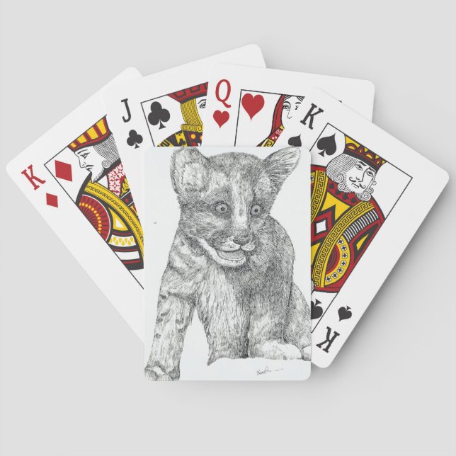 Jeu De Cartes Stylo Tiger Cub et encre (dos)