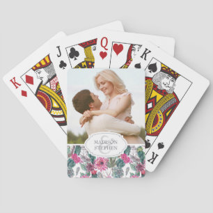Jeu De Cartes Succulent bohème et floral - Photo Mariage