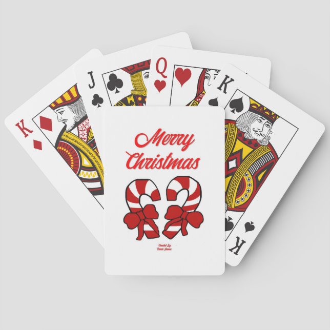 Jeu De Cartes Sucres de canne de Noël Jouer aux cartes (dos)