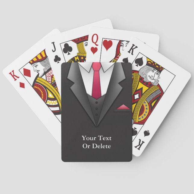 Jeu De Cartes Suit Homme D'Affaires Jouer Des Cartes (dos)