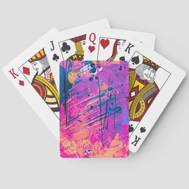 Jeu De Cartes Summer Sunset Splatter Paint Abstract (dos)