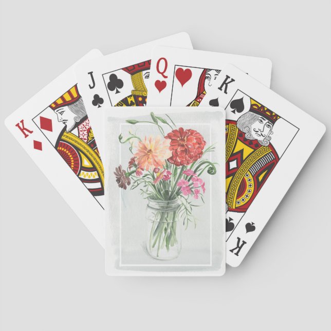 Jeu De Cartes Summer Wildflowers - Pinks & Reds (dos)