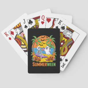 Jeu De Cartes Summerween Skeleton Ghost Beach Halloween Fu
