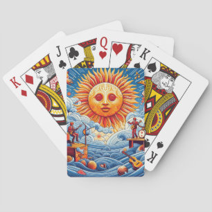 Jeu De Cartes Sun Kissed Ocean Jam : Vibrant Music Festival Art