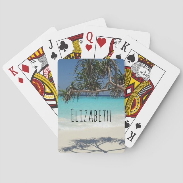 Jeu De Cartes Sunny Tropical Beach Ocean Paradise (dos)