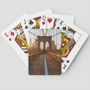 Jeu De Cartes Sunrise du pont Brooklyn de New York