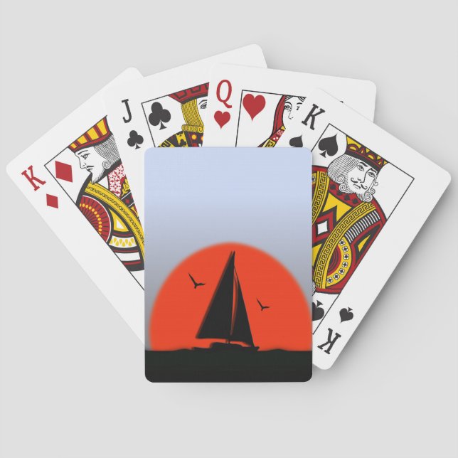 Jeu De Cartes Sunset bateau (dos)