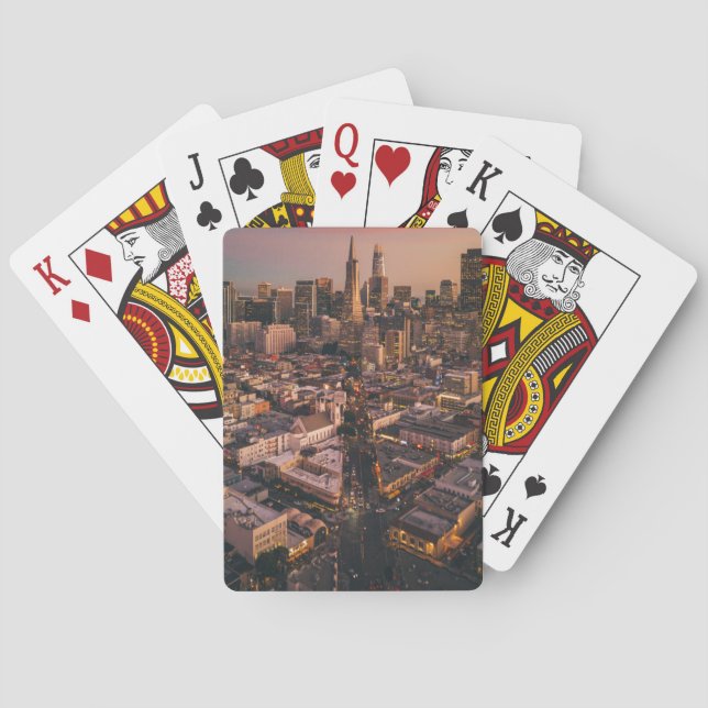 Jeu De Cartes Sunset Over San Francisco Financial District (dos)