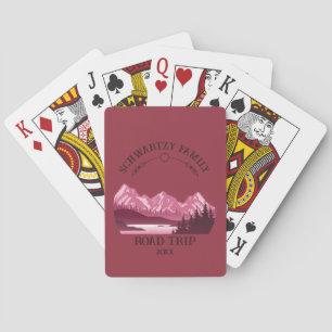 Jeu De Cartes Sunset vintage Red Mountain Lake