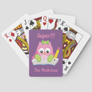 Jeu De Cartes Super Chouette rose