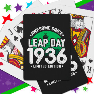 Jeu De Cartes Super depuis 1936 Leap Année Jour Février 29 Anniv