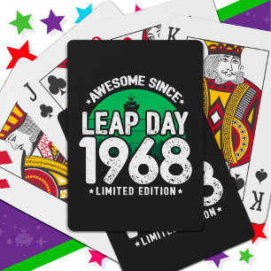 Jeu De Cartes Super depuis 1968 Leap Année Jour Février 29 Anniv