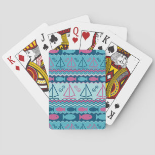 Jeu De Cartes Super Fun Poisson Et Motif De Voilier