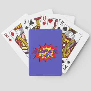 Jeu De Cartes Super Hero Papa Fête des pères de livre comique