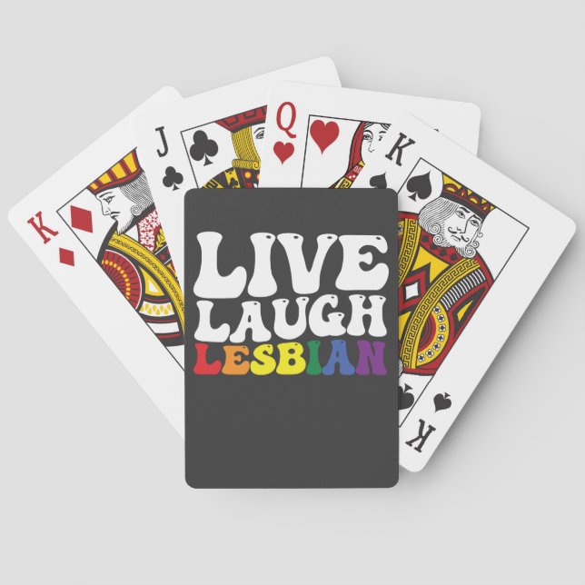 Jeu De Cartes Super Live Lauder Lesbian LGBT Pride (dos)