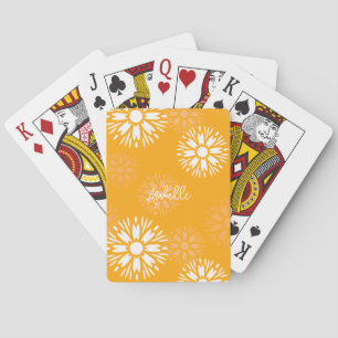 Jeu De Cartes Super Orange Daisy Fleur Rétro Nom Floral