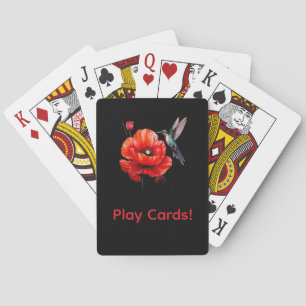 Jeu De Cartes Superbe Coquelicot Rouge Dans Toute Sa Gloire