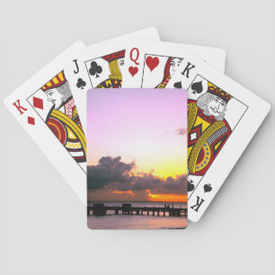 Jeu De Cartes superbe coucher de soleil violet or orange au mexi