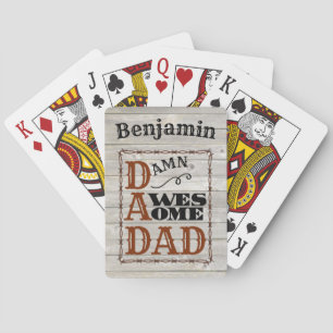 Jeu De Cartes Superbe Papa Occidental Theme Nom Personnalisé