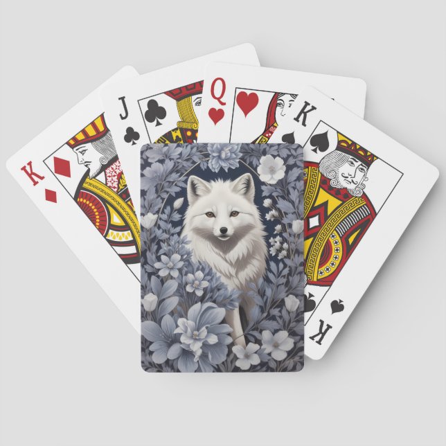 Jeu De Cartes Superbe Renard arctique William Morris Inspiré (dos)