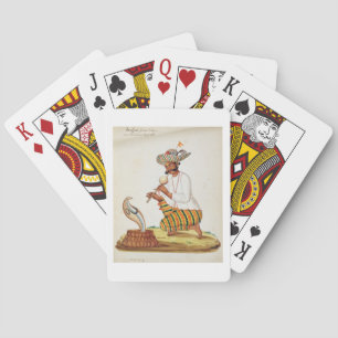 Jeu De Cartes Sur Indian Snake Charmer with a Cobra, from a Fren