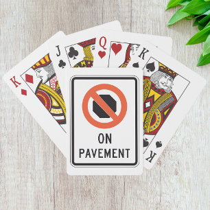 Jeu De Cartes Sur le panneau de trottoir Jouer aux cartes