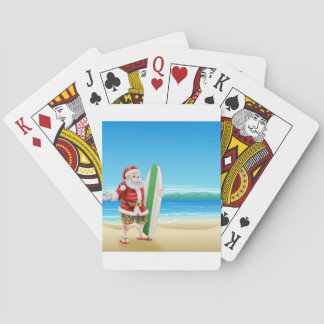 Jeu De Cartes Surf Père Noël sur la plage