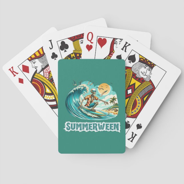 Jeu De Cartes Surf Skeleton Summerween Beach Vibes (dos)