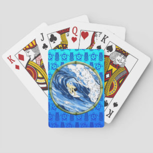 Jeu De Cartes Surfer en cercle en bambou
