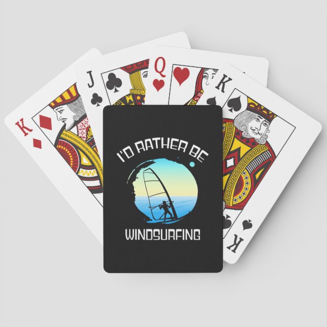 Jeu De Cartes Surfer Plutôt Plutôt La Planche À Voile (dos)