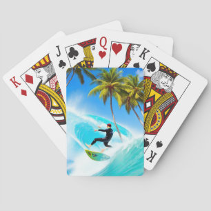 Jeu De Cartes Surfer sur une grosse vague