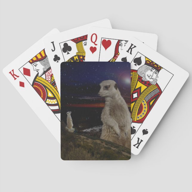 Jeu De Cartes Suricate géant regardant un petit suricate, (dos)