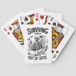 Jeu De Cartes Survivre Purement Hors De Spite Goth Skeleton