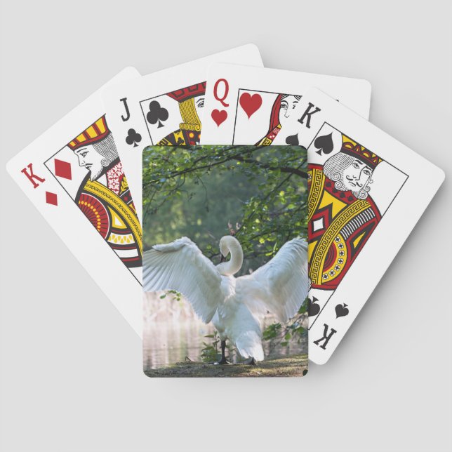 Jeu De Cartes Swan avec ailes étalées (dos)
