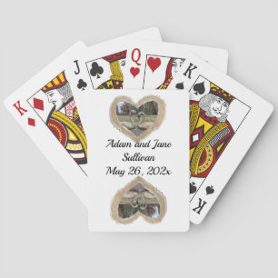 Jeu De Cartes Swan en mariage Brown coeur Favoriser jouer aux ca