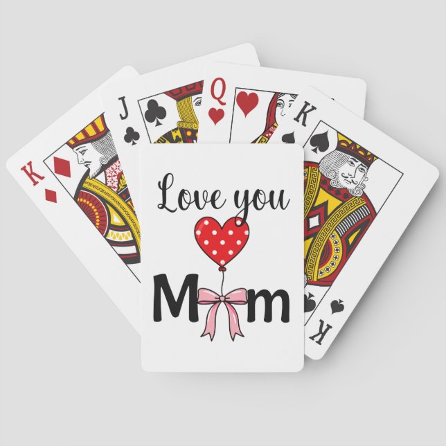 Jeu De Cartes Sweet and stylish “Love You Mom” (dos)