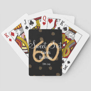 Jeu De Cartes Sweet Soixante ajouter nom date anniversaire Polka