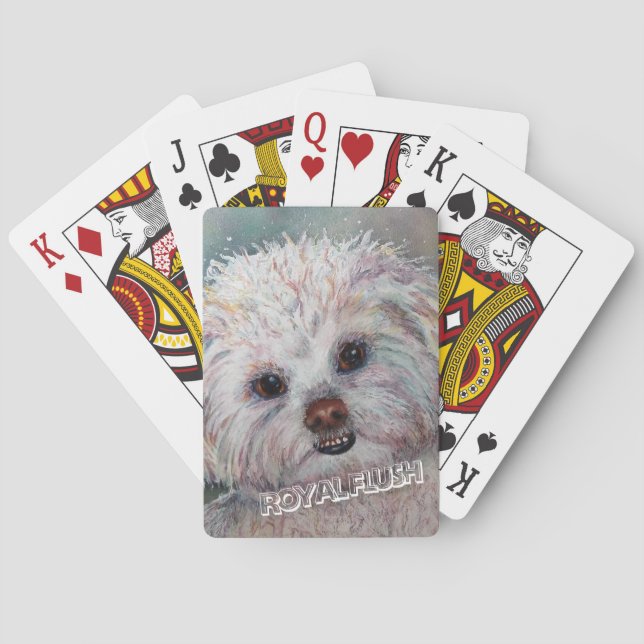 JEU DE CARTES SWEET WHITE YORKIE (dos)