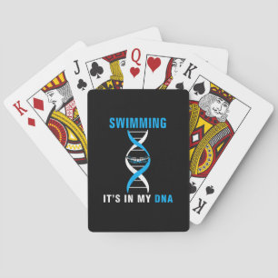 Jeu De Cartes Swimming Its In My DNA Funny Swimer Cool Love