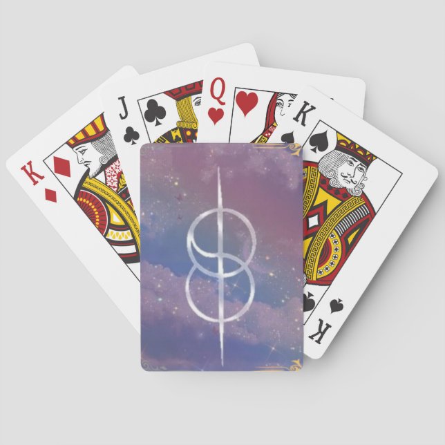 Jeu De Cartes symbole changeant dans les nuages  (dos)