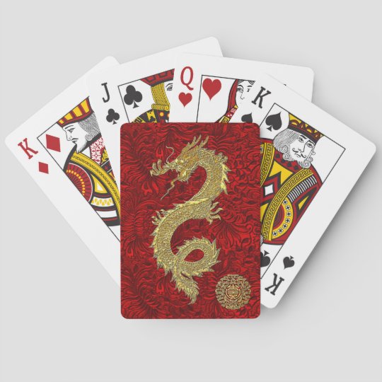 Jeu De Cartes Symbole Chinois De Dragon Zazzle Fr