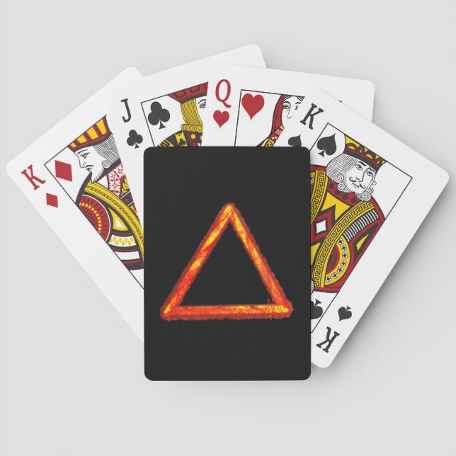 Jeu De Cartes Symbole d'alchimie d'élément de feu lame (dos)