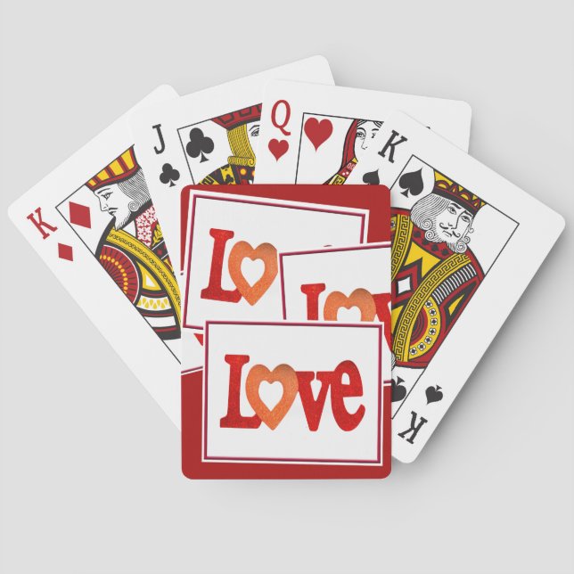 Jeu De Cartes Symbole d'amour (dos)