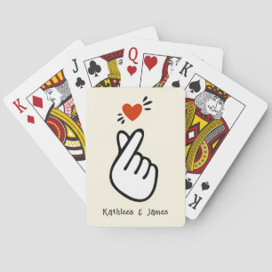 Jeu De Cartes Symbole d'amour coréen moderne personnalisé